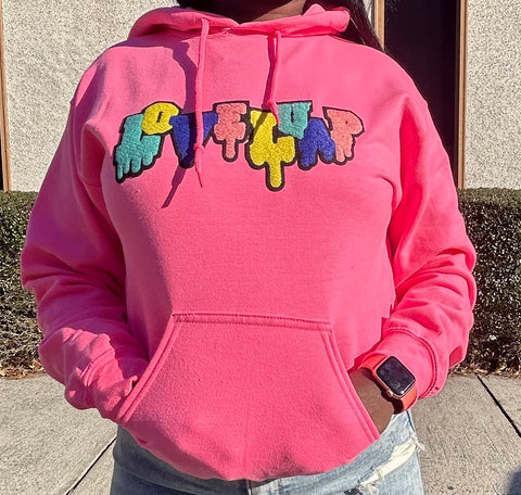 Pink Hoodie (drip logo)