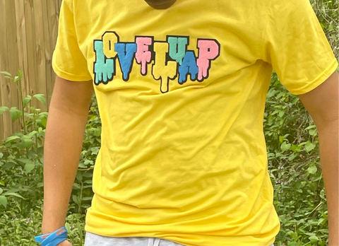 Yellow Colormeluap kids drip shirt