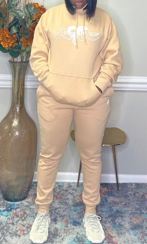 Khaki LOVE LUAP Sweatsuit w/ 3D Logo